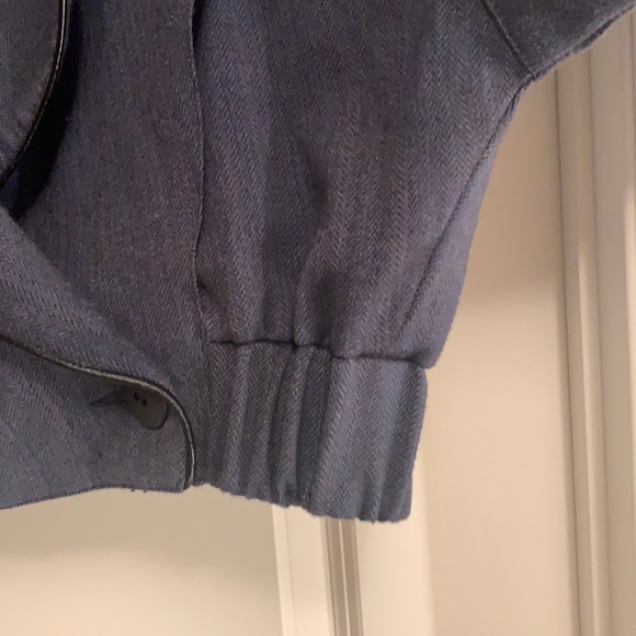 Vintage 90’s Karen Perry bomber jacket with leather piping - Picture 8 of 12